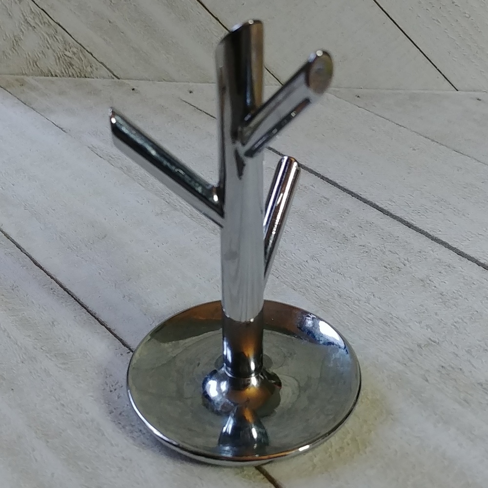 Cactus Ring Holder in Faux Silver